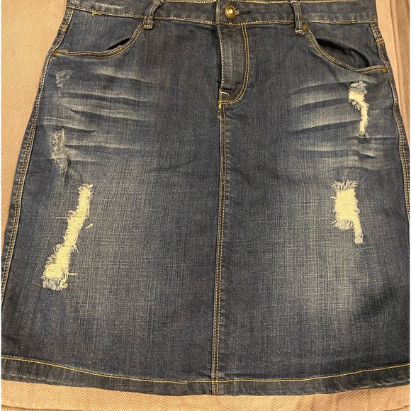 Boston Proper Denim Skirt - Picture 1 of 7